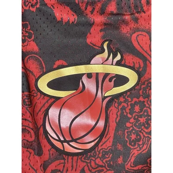 Mitchell & Ness Miami Heat Chinese New Year Swingman Basketball Shorts Sz Large